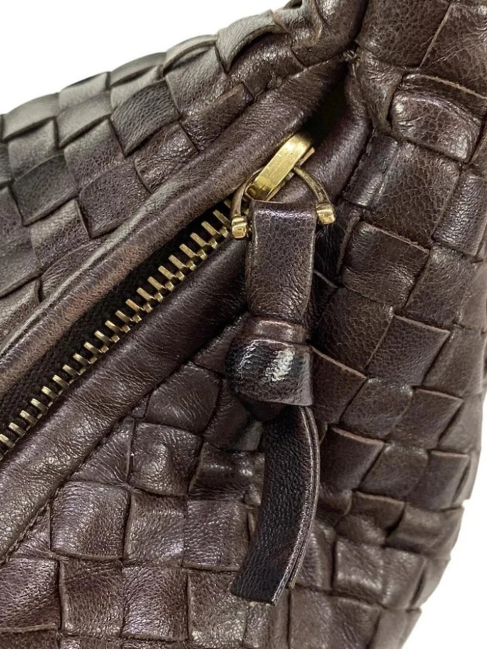 BOTTEGA VENETA Intrecciato - Dark Brown Leather Shoulder Bag - Picture 5 of 14